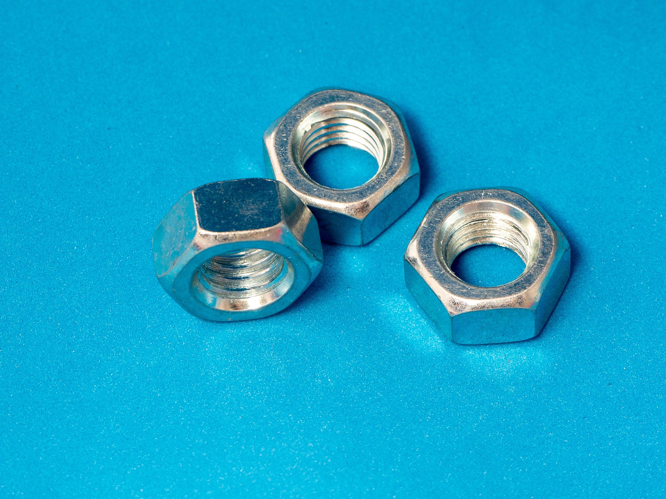 Metal forged fitting components close-up